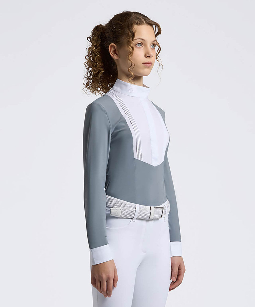 Cavalleria Toscana Kids Jersey Competition Shirt with Bib, Windward Blue.