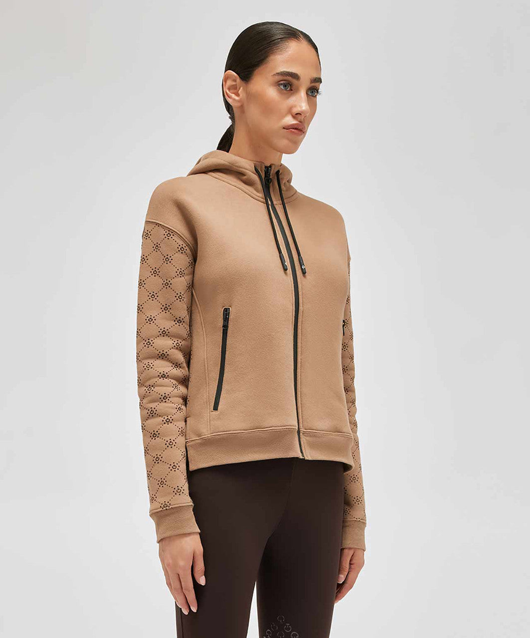Cavalleria Toscana FED118 Orbit Flock Zip Hoodie.