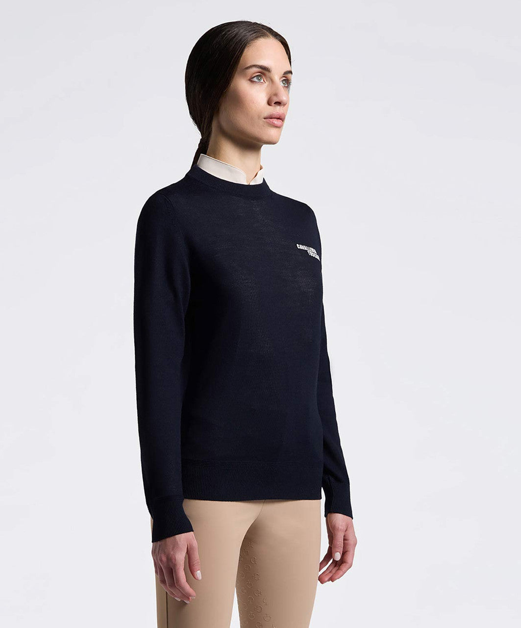 Cavalleria Toscana Ladies Merino Crew Neck Sweater.
