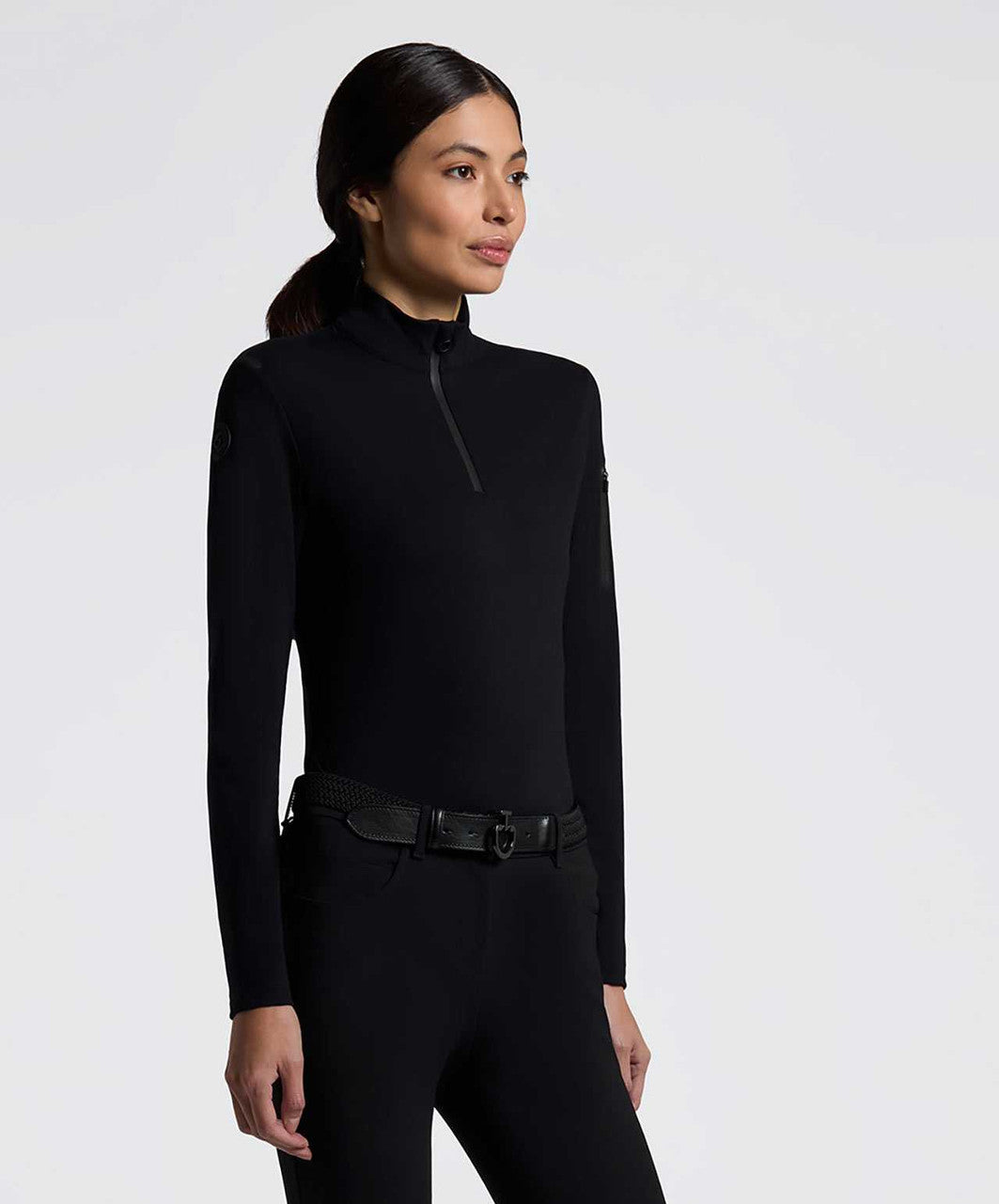 Cavalleria Toscana Ladies Jersey Fleece 1/2 Zip Turtleneck.
