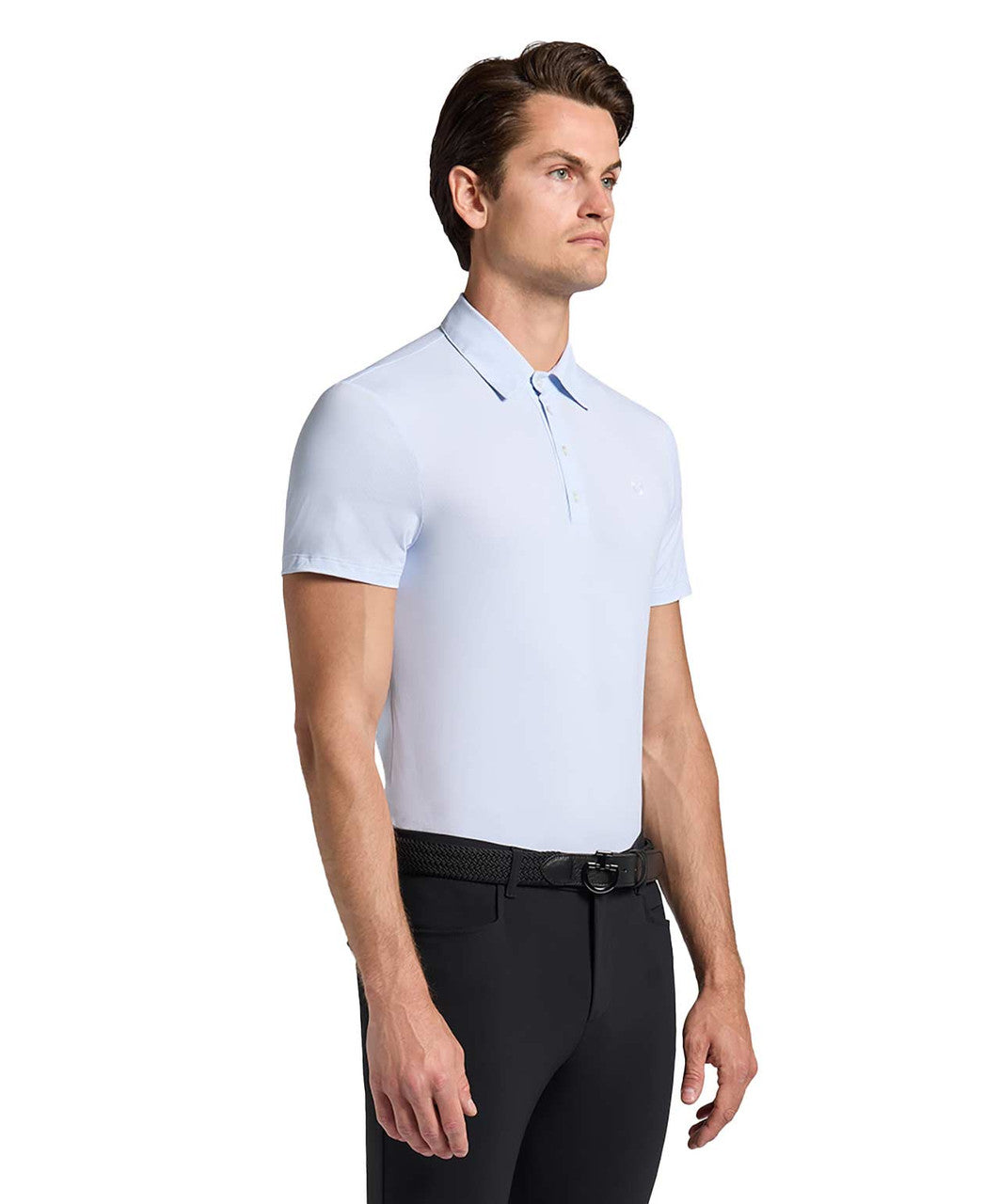Cavalleria Toscana Oxford Short Sleeve Training Polo, Oxford Blue.