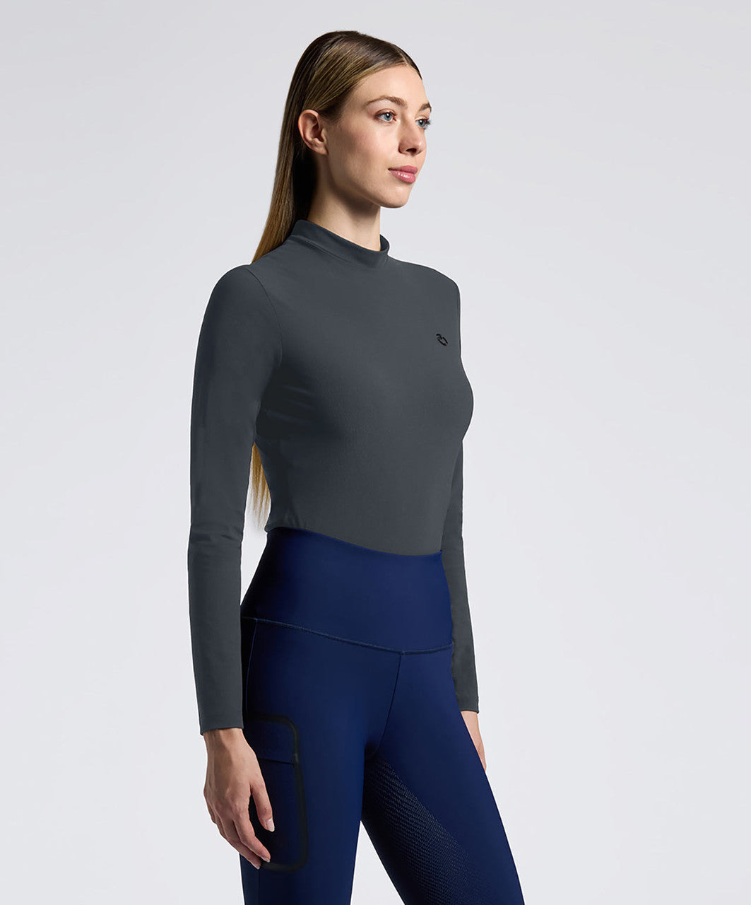 Cavalleria Toscana Jersey Long Sleeve Training Polo w 3D Stamp Logo SS26.