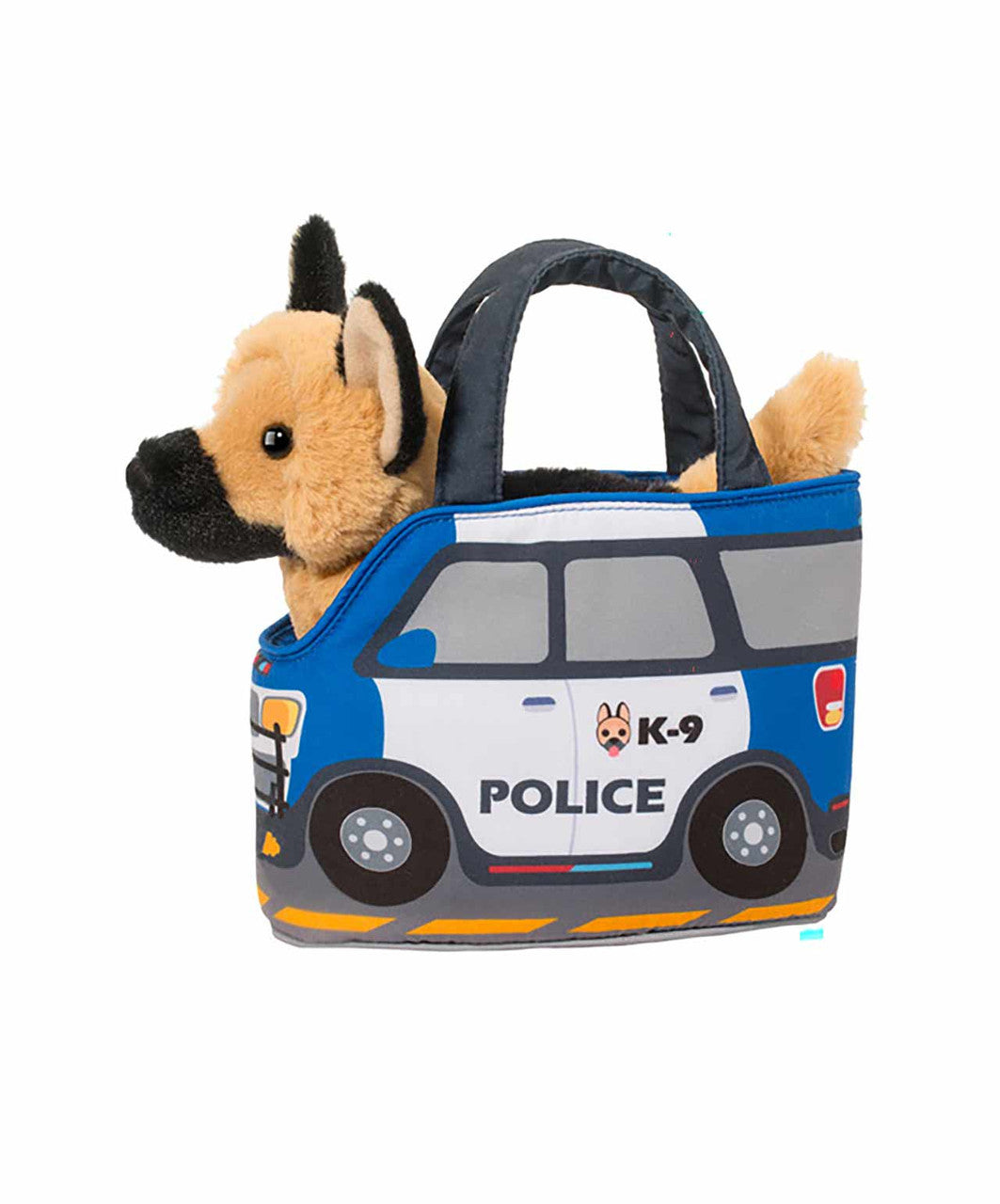 Douglas Cuddle Toy Police Car Pet Sak with German Shepherd.