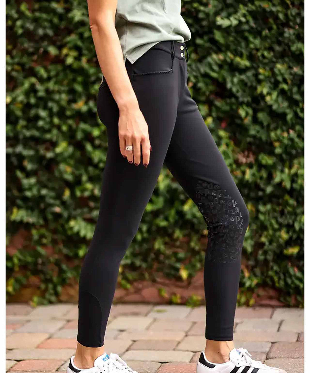 Dada Sport Giovani Grip Ladies Knee Patch Breech, Noir.