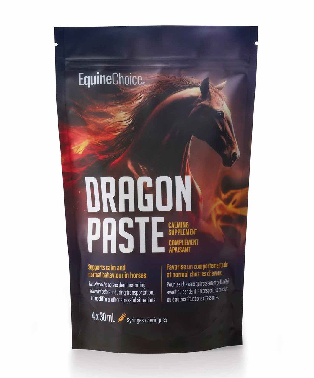 Equine Choice Dragon Paste 4 Pack, front.