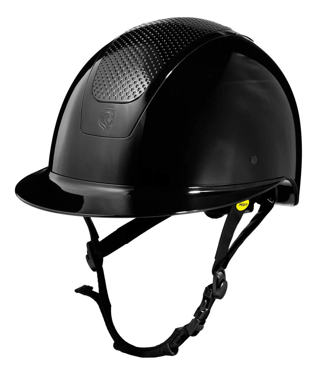 Equinavia Crown Glossy Mips Riding Helmet, Black, Glossy.