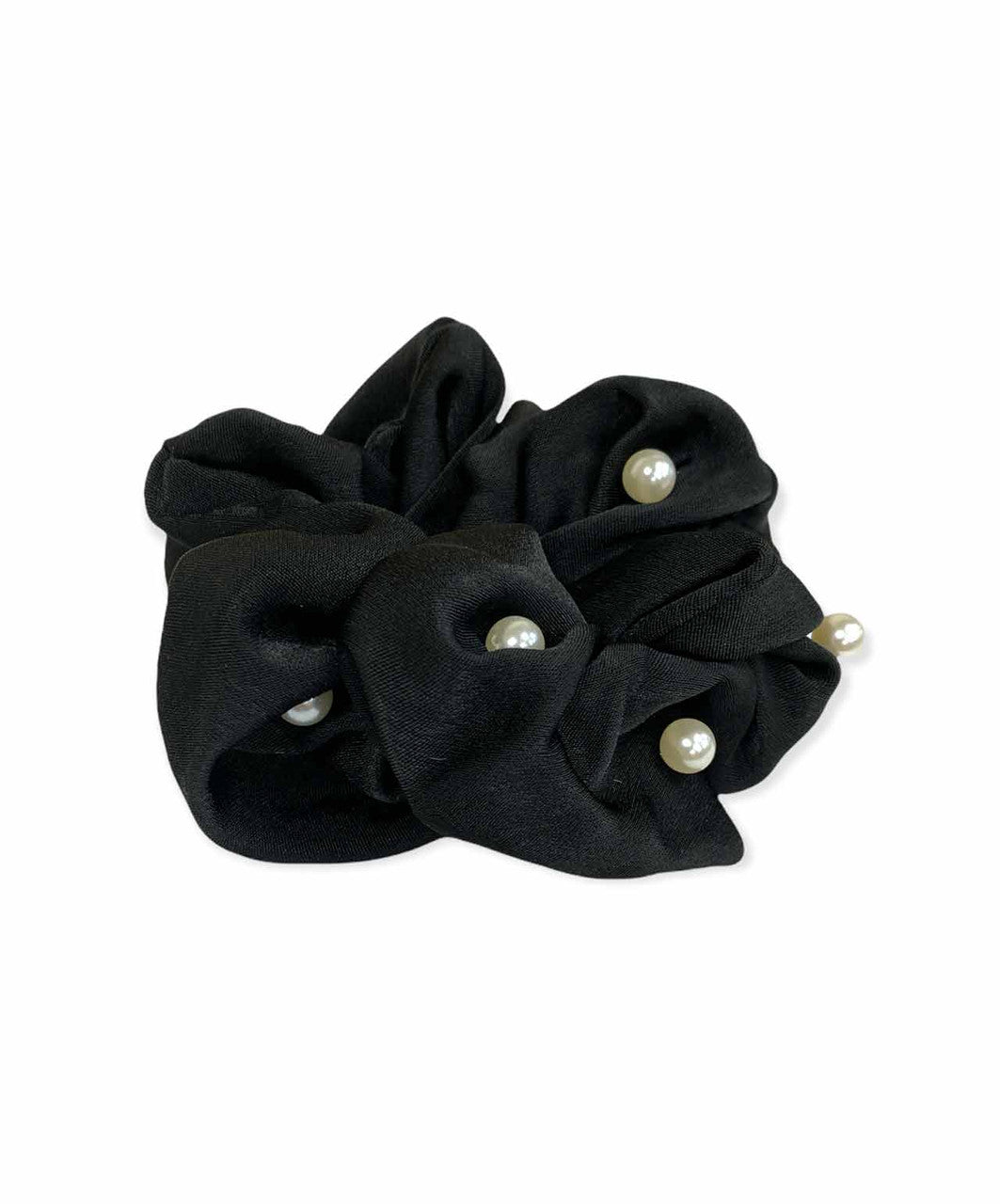 Equetech Satin and Pearl Hair Scrunchie.