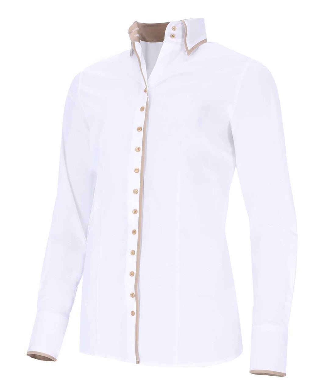 Fior da Liso Sara London Blouse, White/Beige.