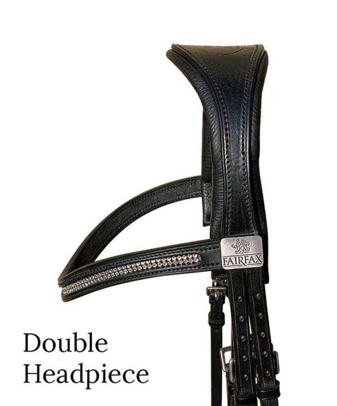 Fairfax Bridle Double Crown Piece.