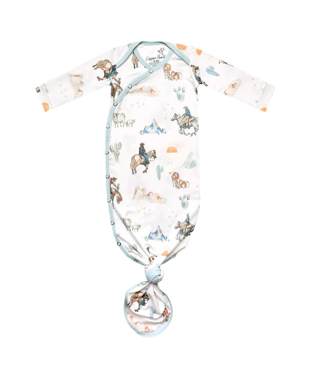 Copper Pearl Newborn Knotted Gown, Boone.