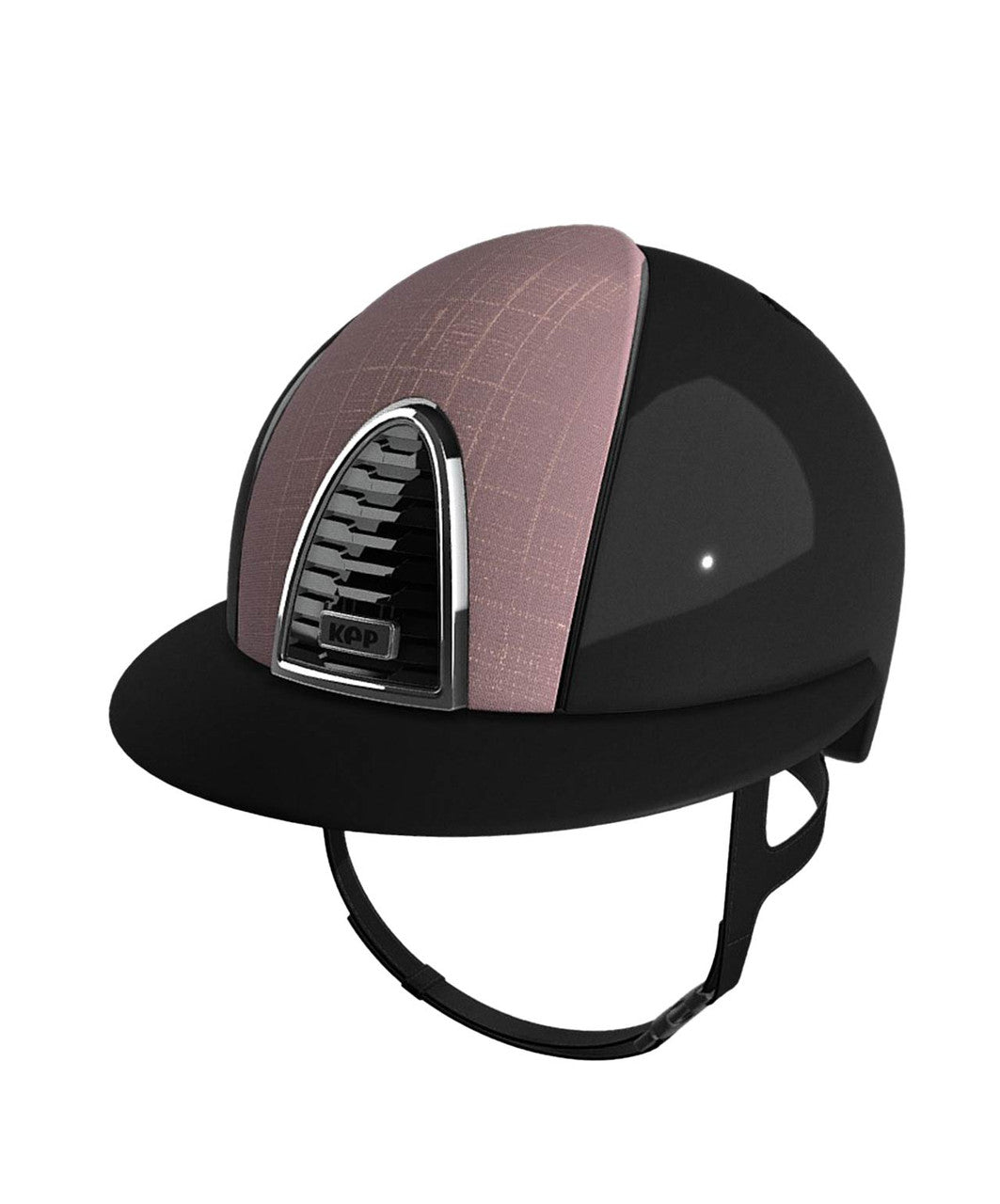 KEP Cromo 2.0 Shiny Helmet with Galassia Front - Wide Brim, Black/Pink.