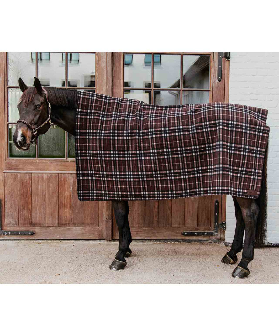 Kentucky Heavy Fleece Rug, Brown Check.