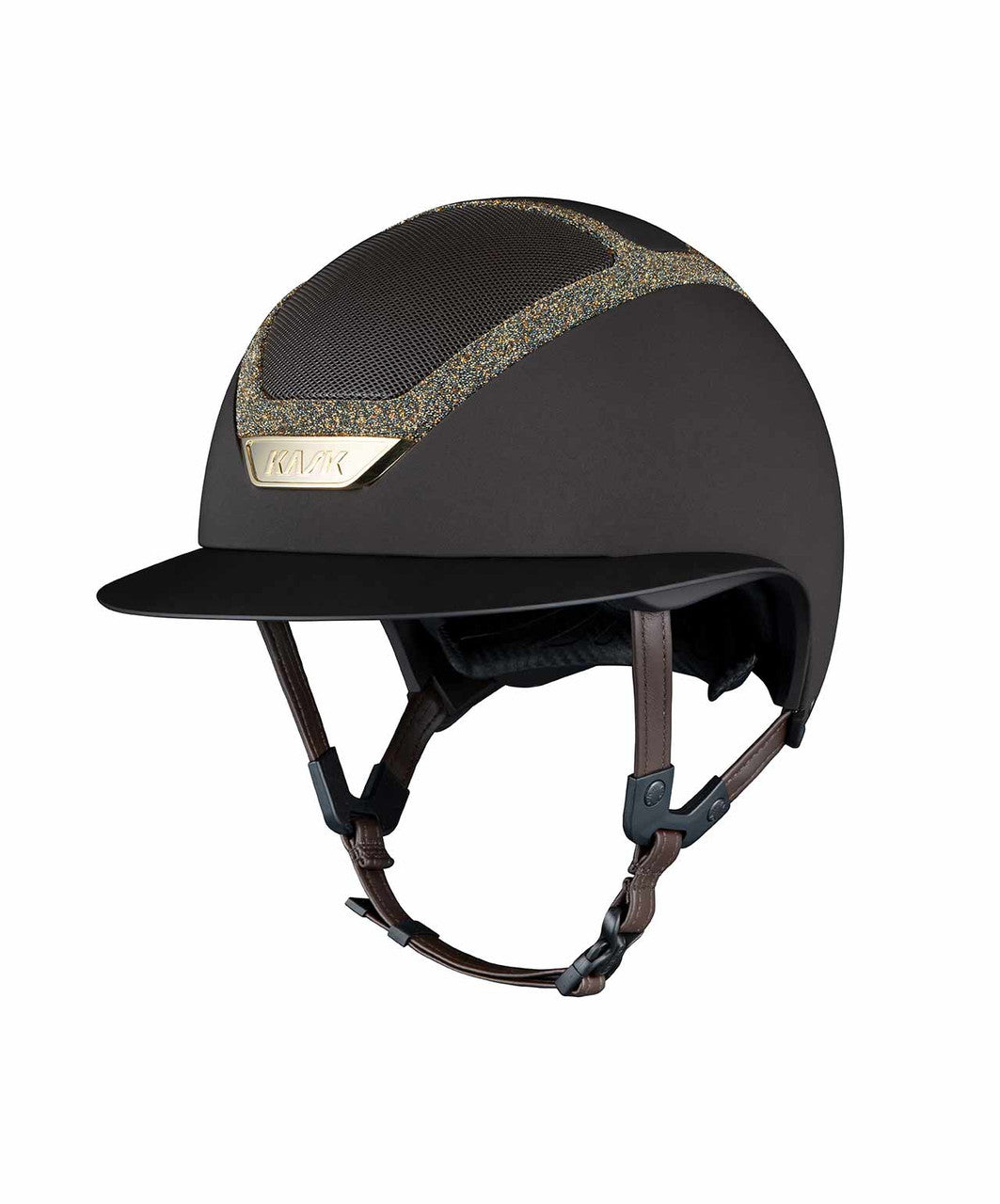 KASK Star Lady II with Swarovksi Frame, Brown Aureum.