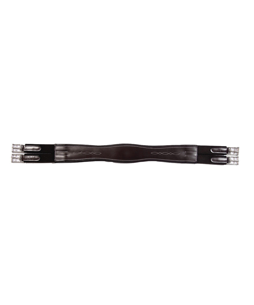Black Oak Fancy Leather Hunter Girth, Brown.