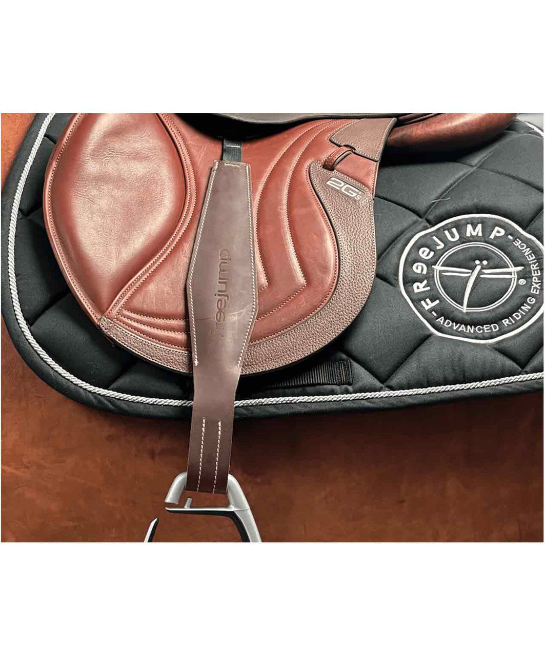 Free Jump 4x6 Stirrup Leather, Brown.