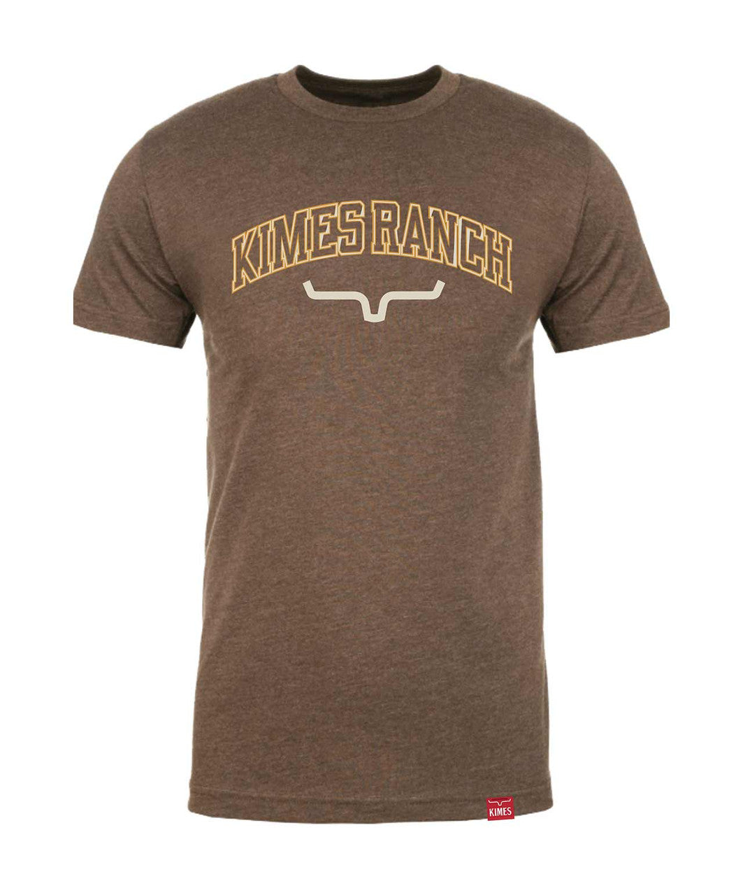 Kimes Ranch Mens University T-Shirt, Espresso.