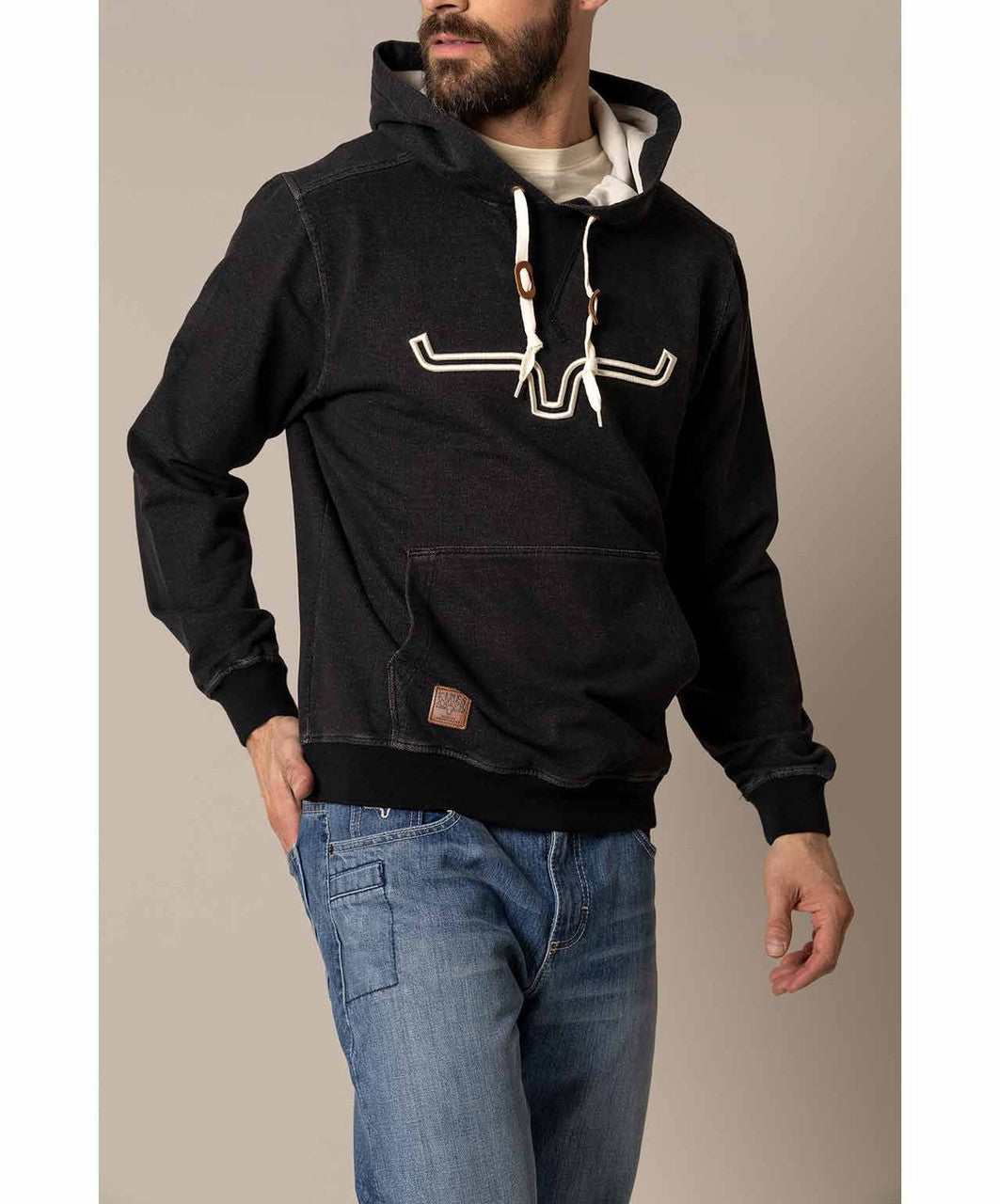 Kimes Ranch Mens FTI Hoodie, Fade Black.