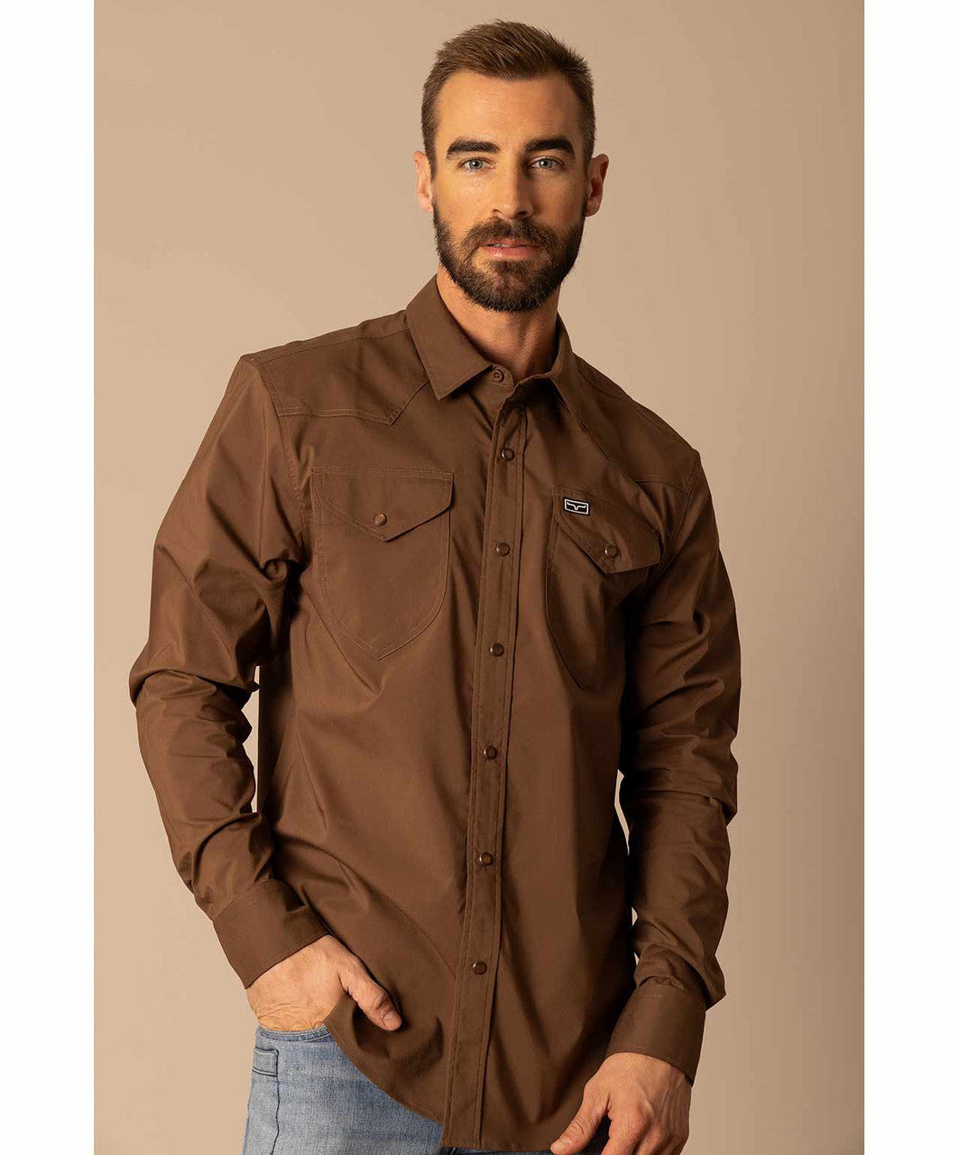 Kimes Ranch Men's Blackout Dress Shirt.