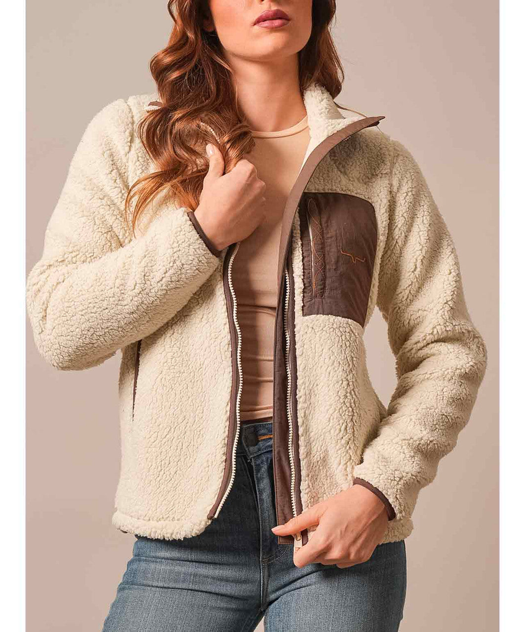 Kimes Ranch Ladies Arlee Sweater Jacket, Natural.