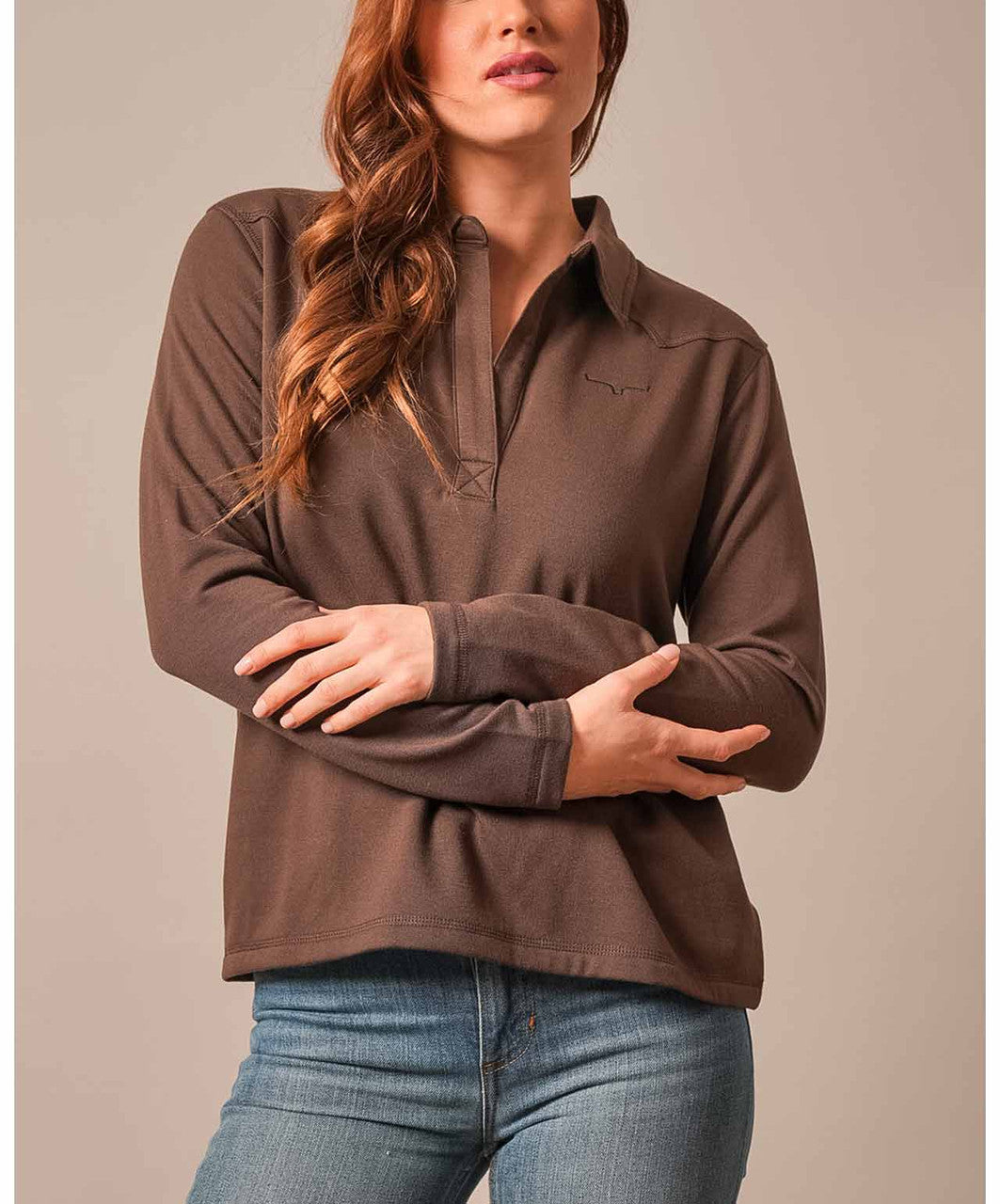 Kimes Ranch Ladies Riva Top, Espresso.