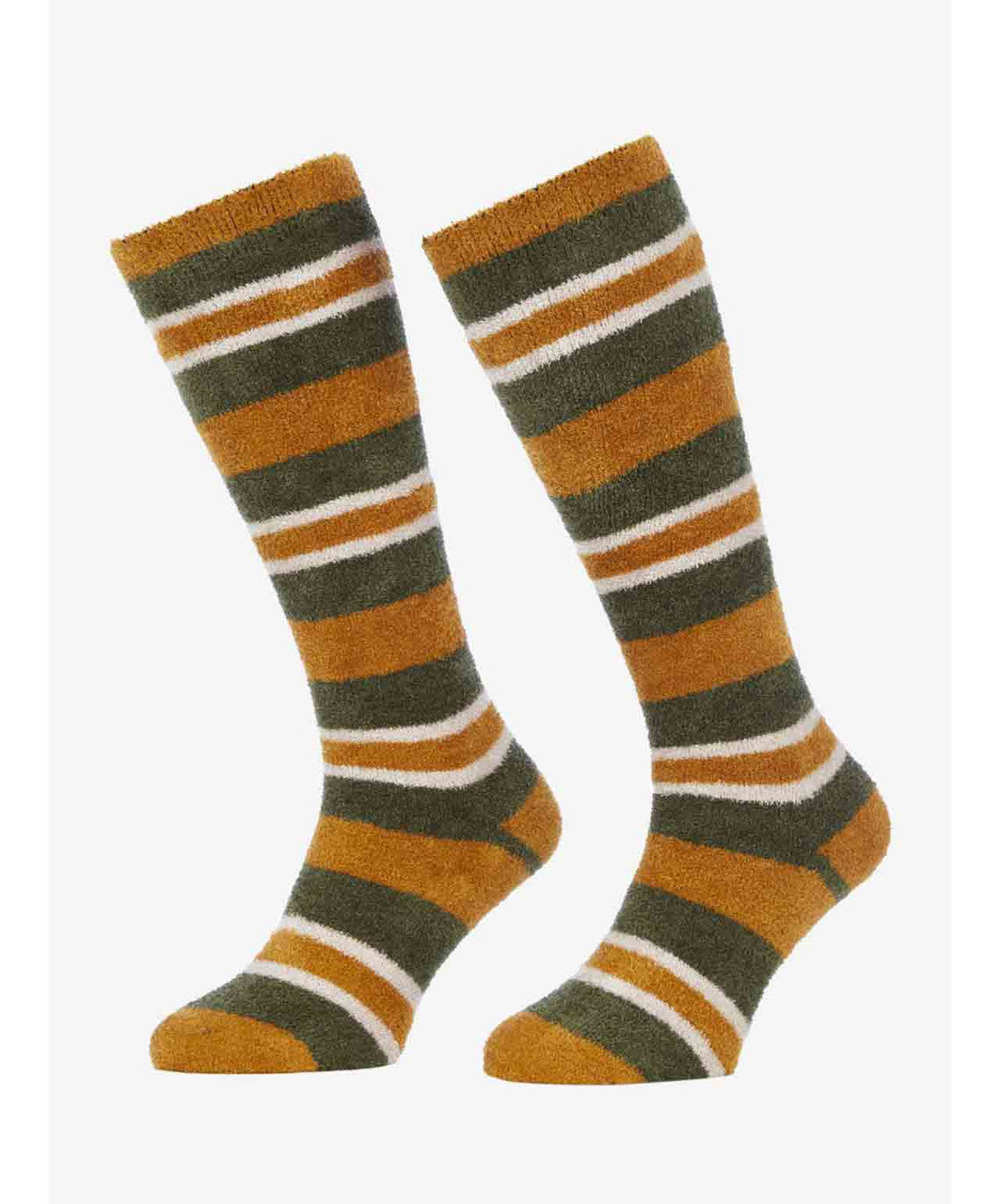LeMieux Sabrina Stripe Fuzzy Socks, Alpine.