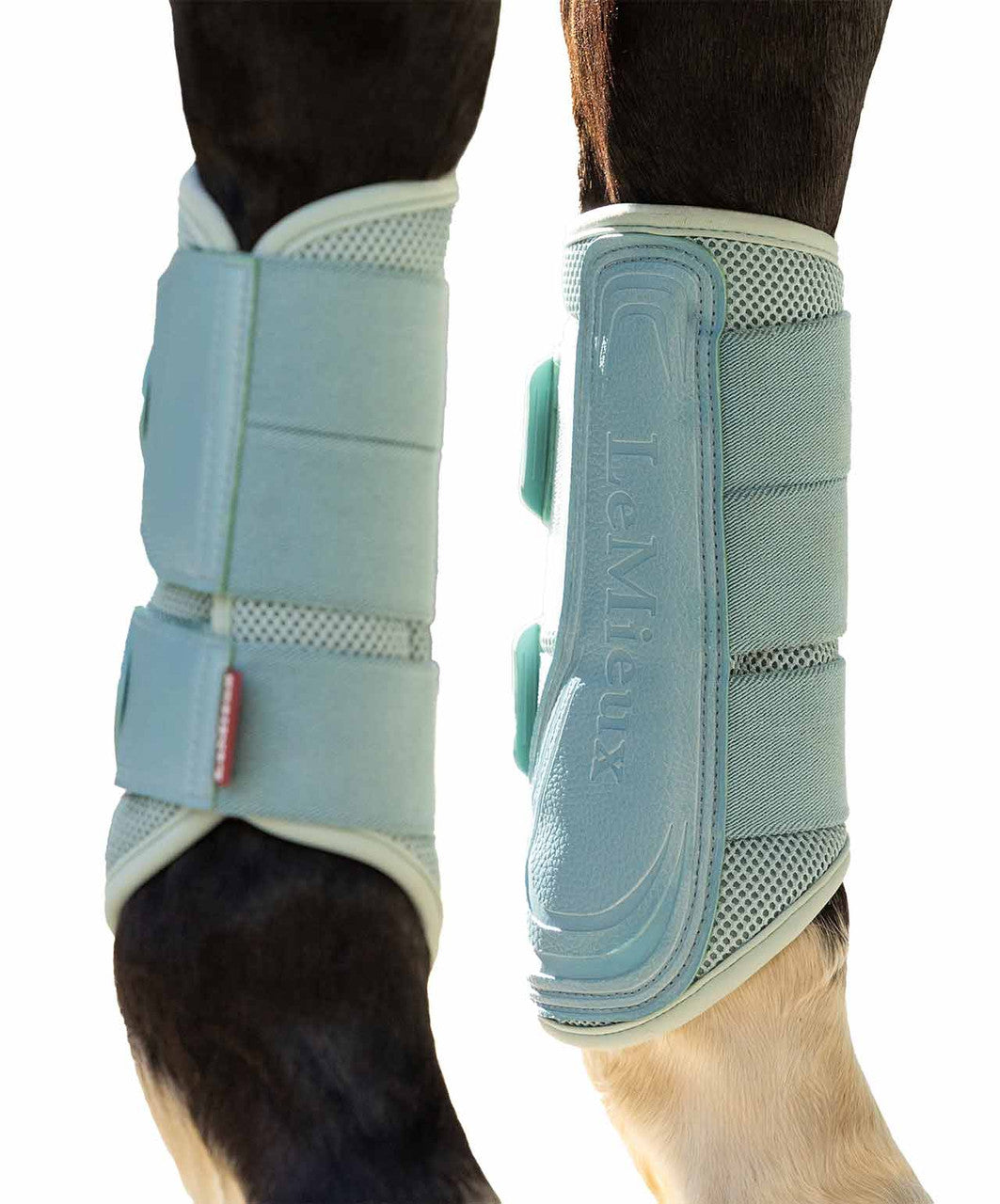 LeMieux Arika Mesh Brushing Boots SS25, Aqua.