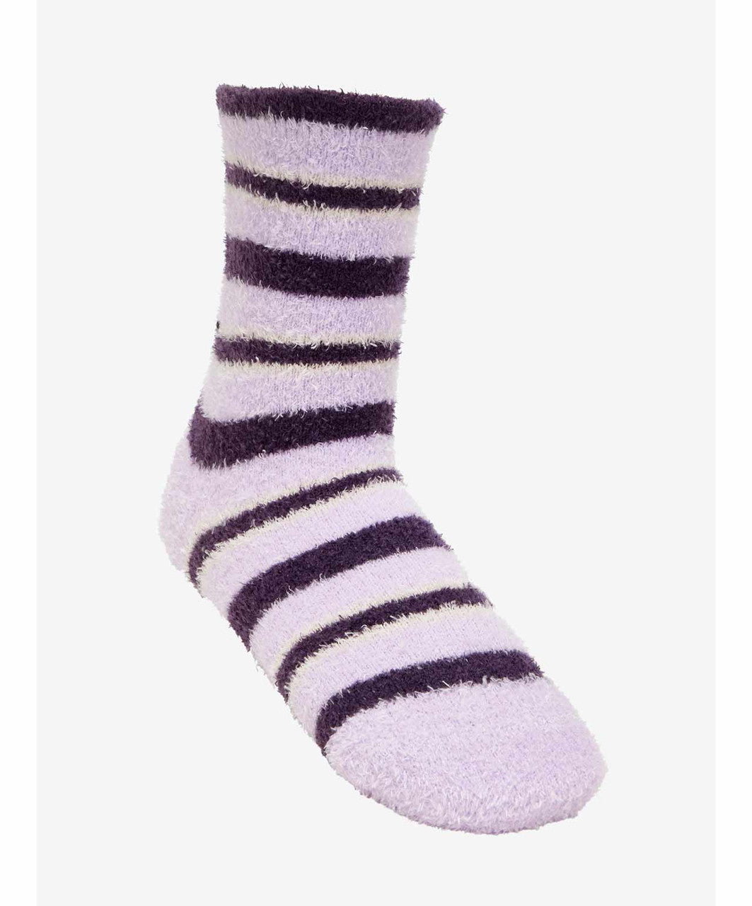 LeMieux Mini Sabrina Stripe Fluffy Kid's Socks, Lilac.