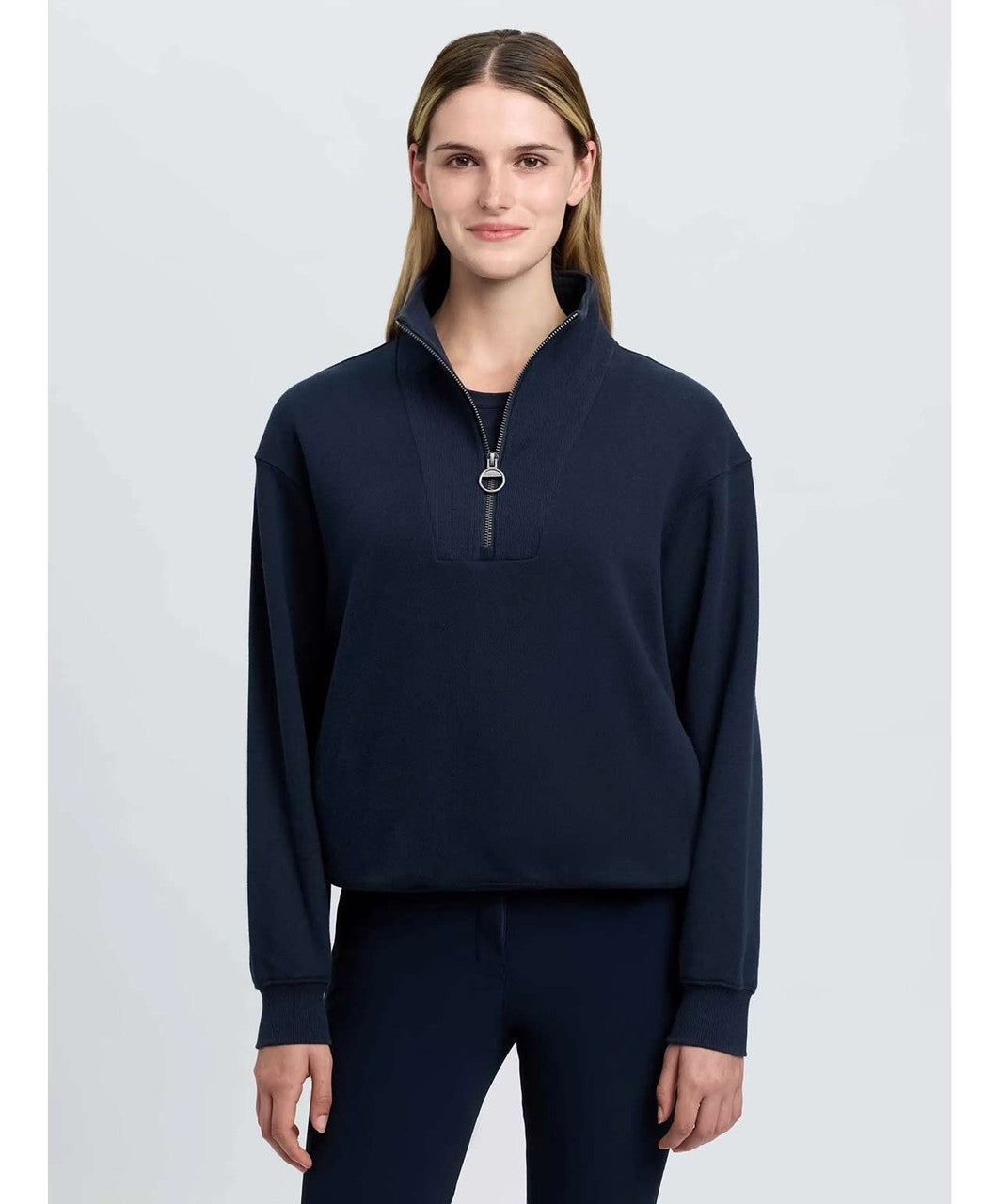 LeMieux Keira 1/4 Zip Sweat Shirt Core, Navy.