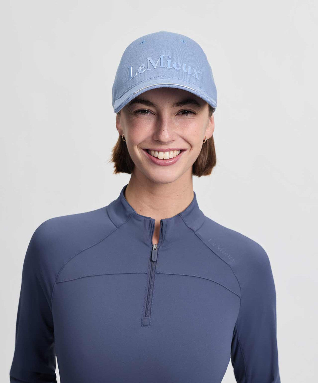 LeMieux Lara Baseball Cap, Powder Blue, Front.