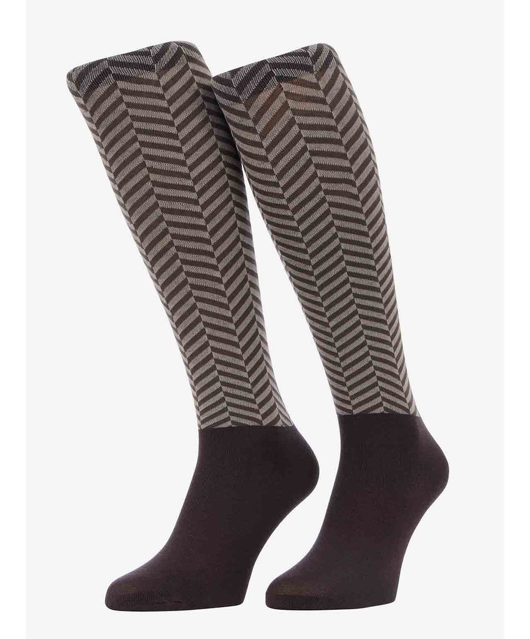 LeMieux Heritage Footsie Socks, Cocoa.