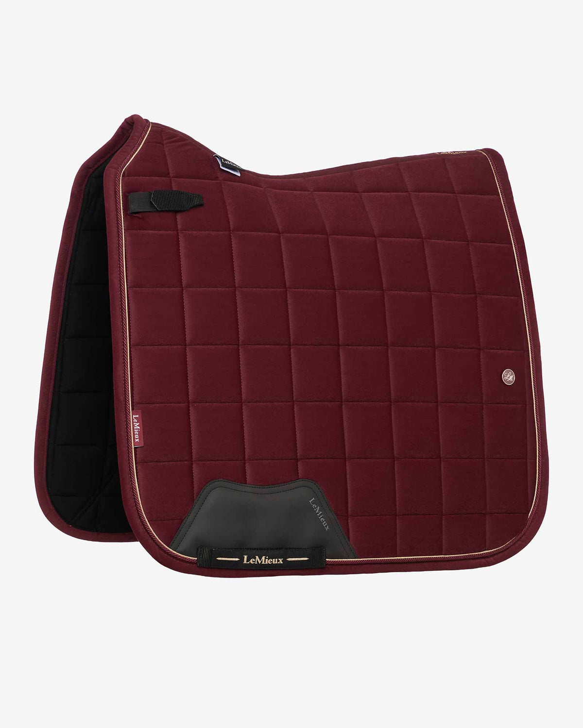 LeMieux Lustre Dressage Square Saddle Pad, garnet