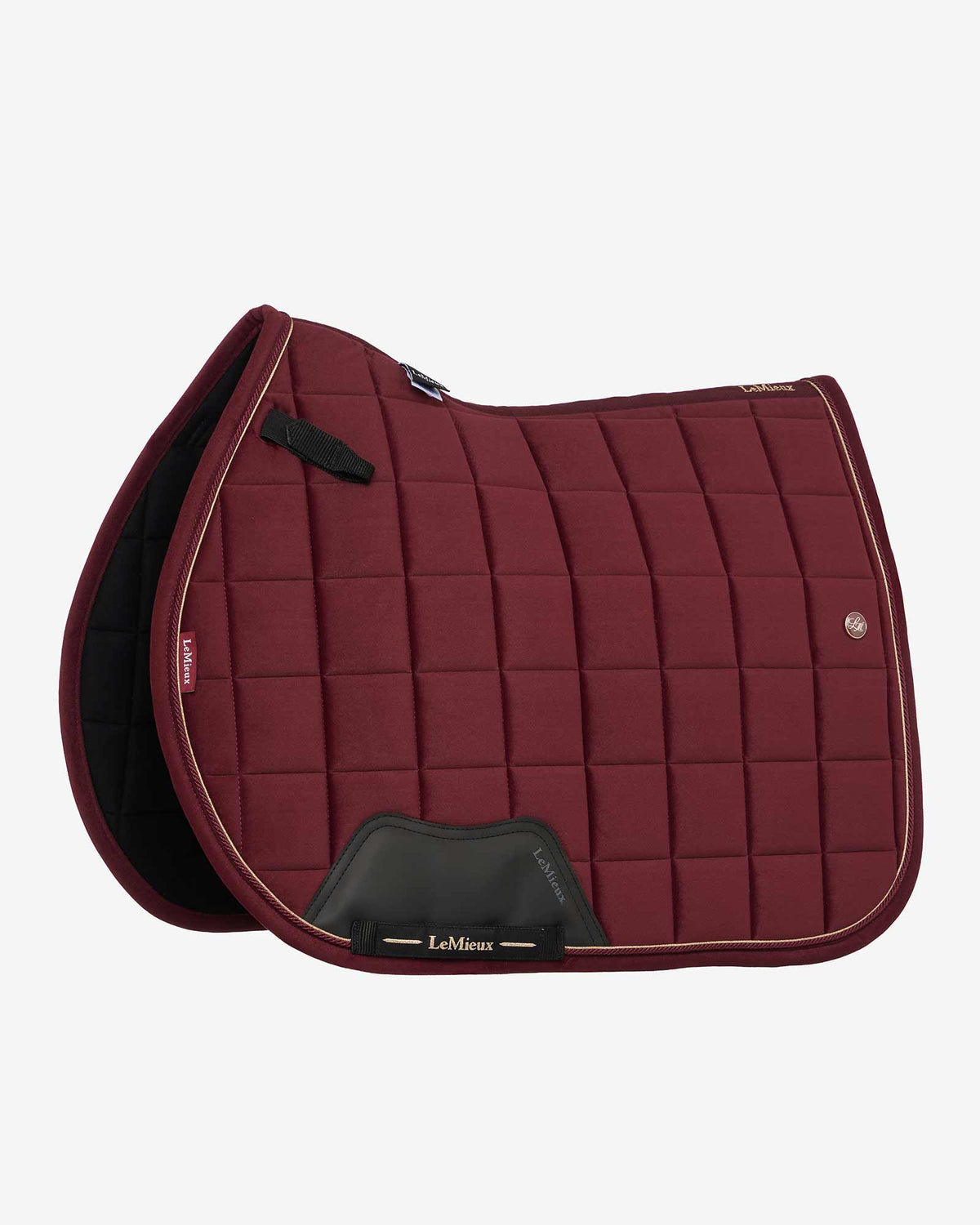 LeMieux Lustre Jump Square Saddle Pad, garnet