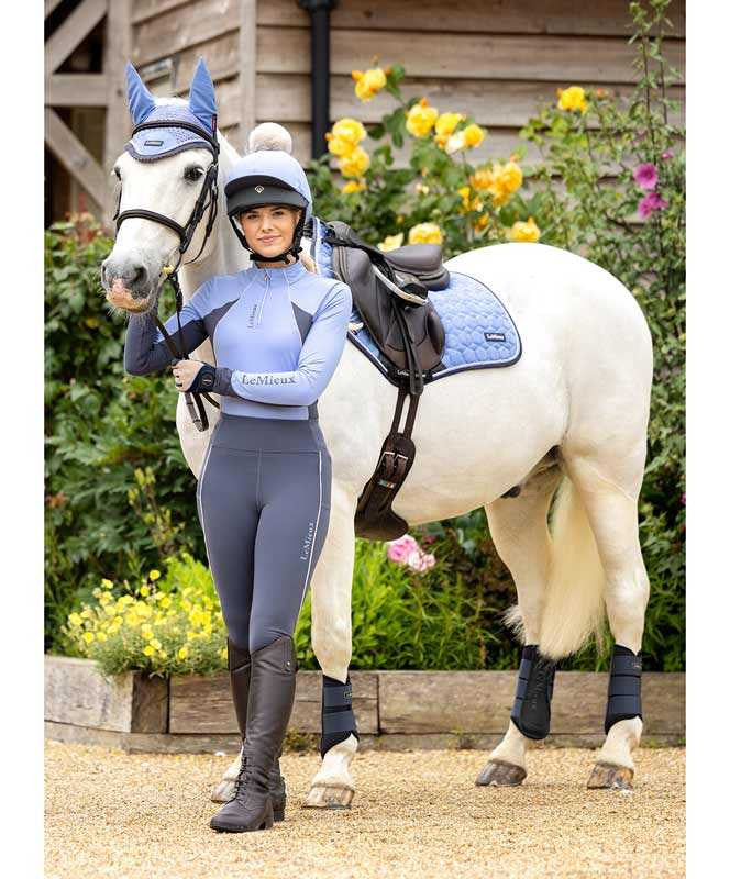 LeMieux Esme EuroJump Saddle Pad. Cornblue.
