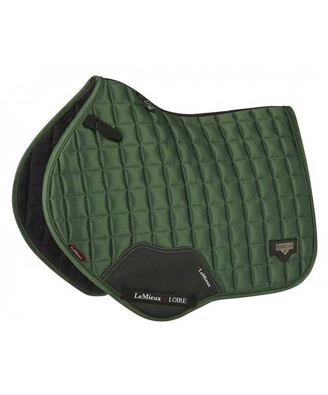 LeMieux Loire Classic Satin Jump saddle pad in Hunter Green.