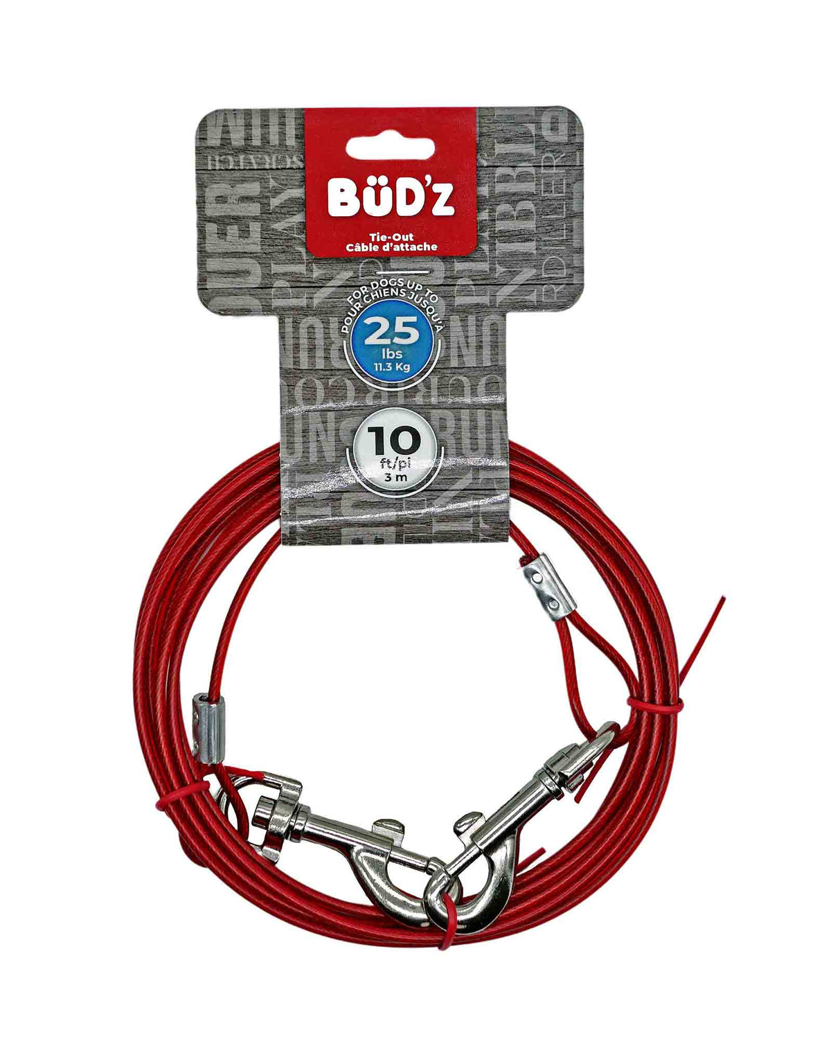 Bud'Z 10ft Dog Tie Out (Up To 25 Lbs)
