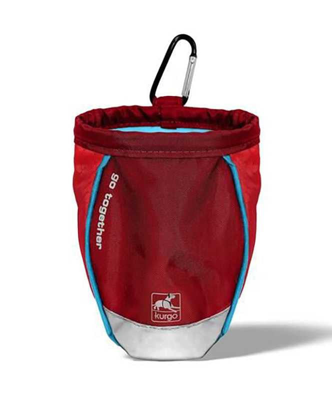 Kurgo Go Stuff It Dog Treat Bag, Chili Red.