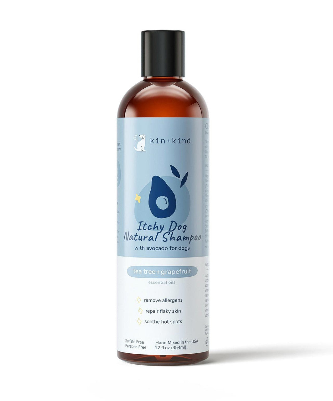 Kin + Kind Itchy Dog Shampoo (Tea Tree + Greapefruite) - 12 oz.