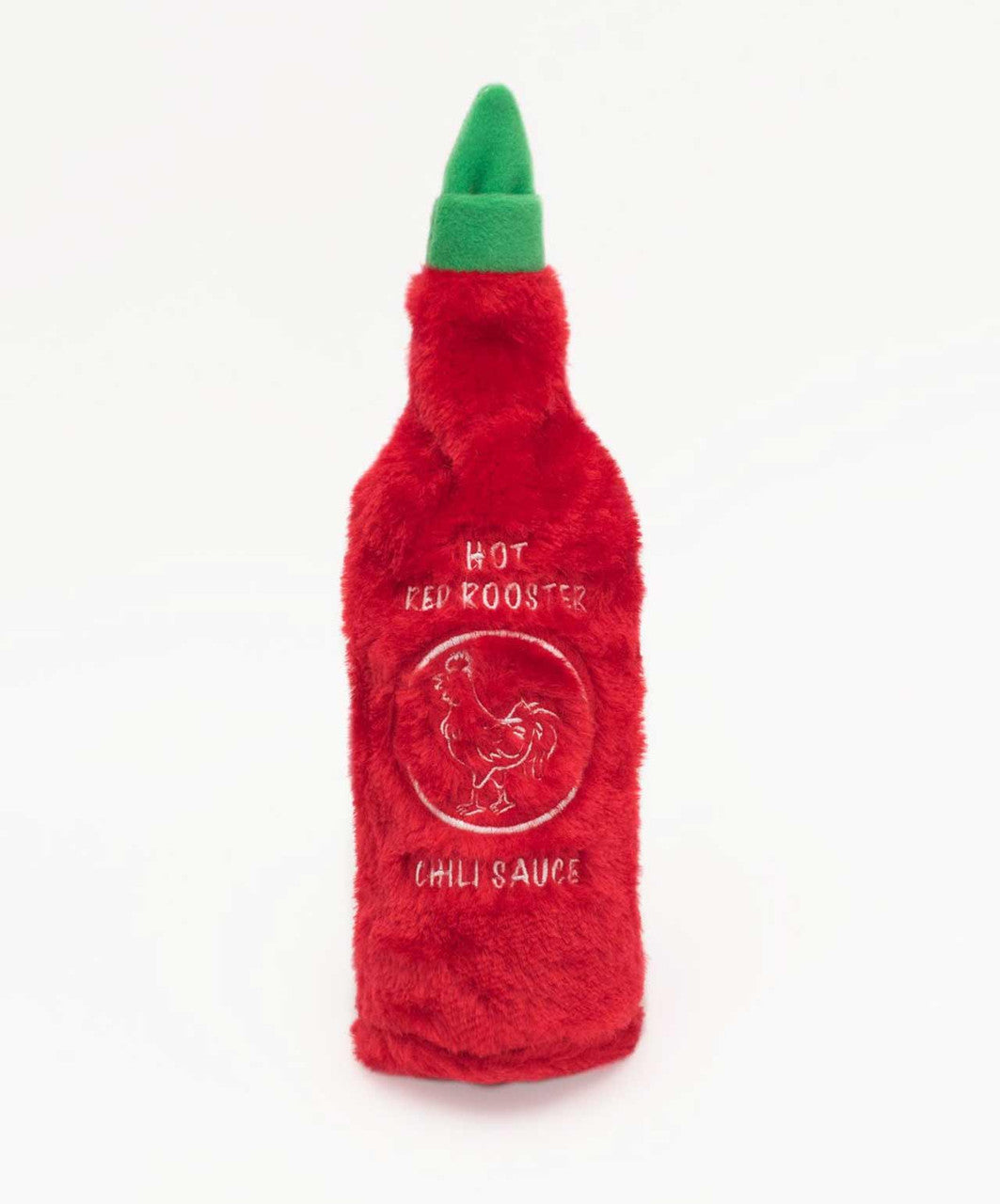 Zippy Paws Hot Sauce Crusherz Plush Dog Toy, Red Rooster.
