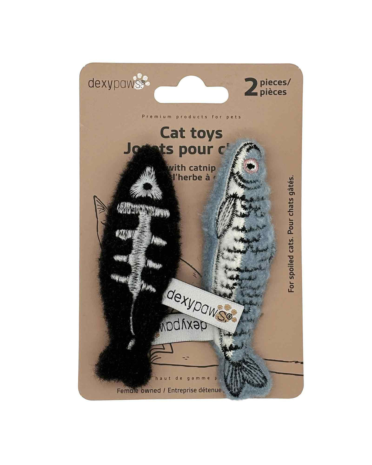 Dexypaws Cat Toys With Catnip - Fish Friends Duo