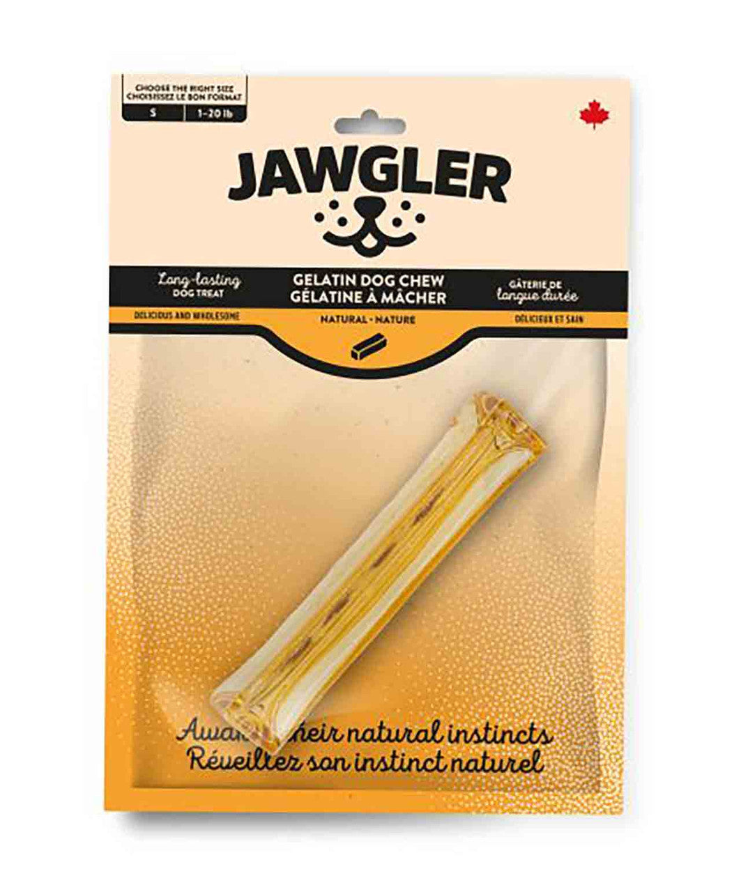 Jawgler Natural Gelatin Dog Chew Small.