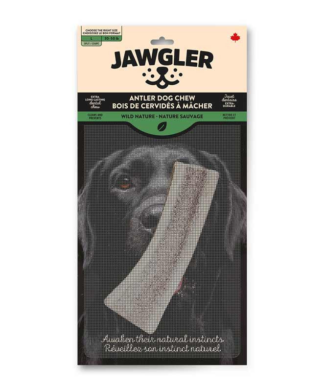 Jawgler Antler Dog Chew - Split Wild Nature Large.