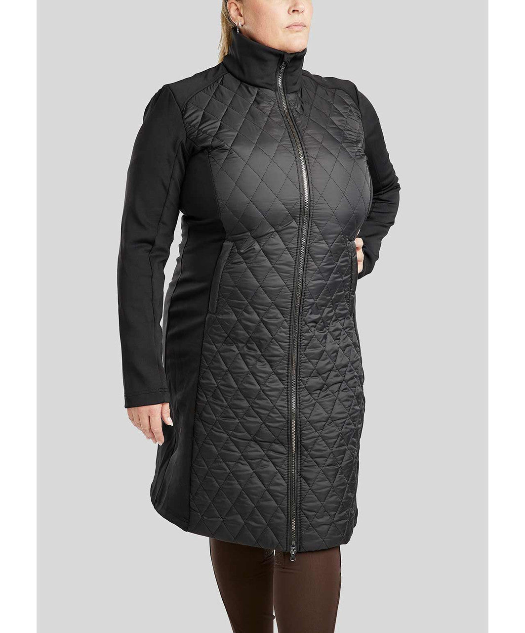 Montar MoQuinn Curve Ladies Quilted Hybrid Long Jacket.