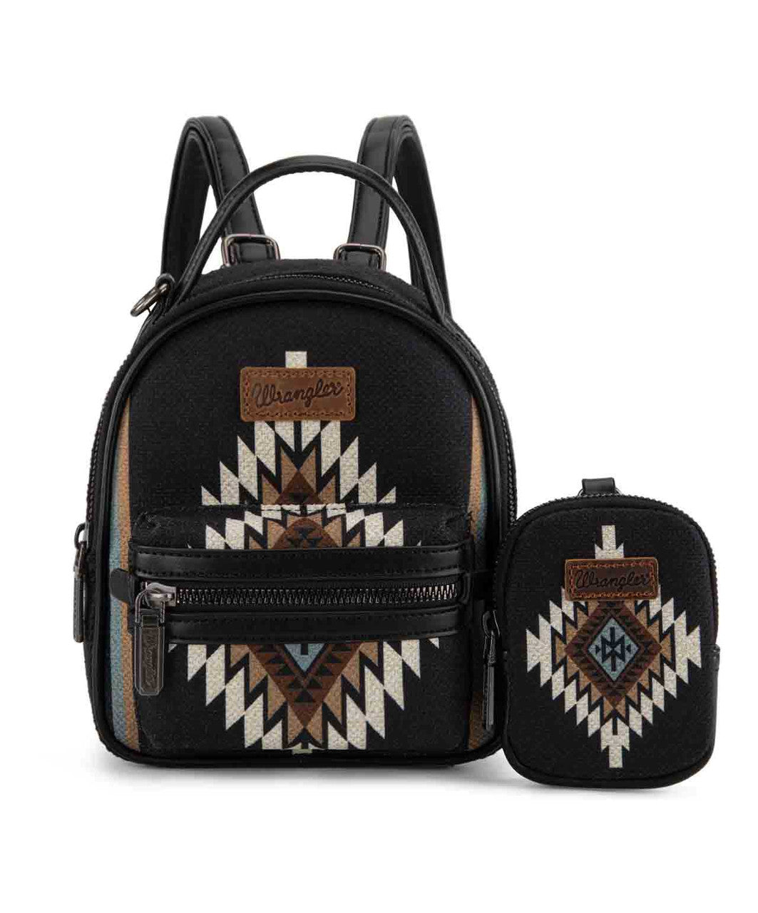 Wrangler Southwestern Knitted Mini Backpack with Coin Pouch.