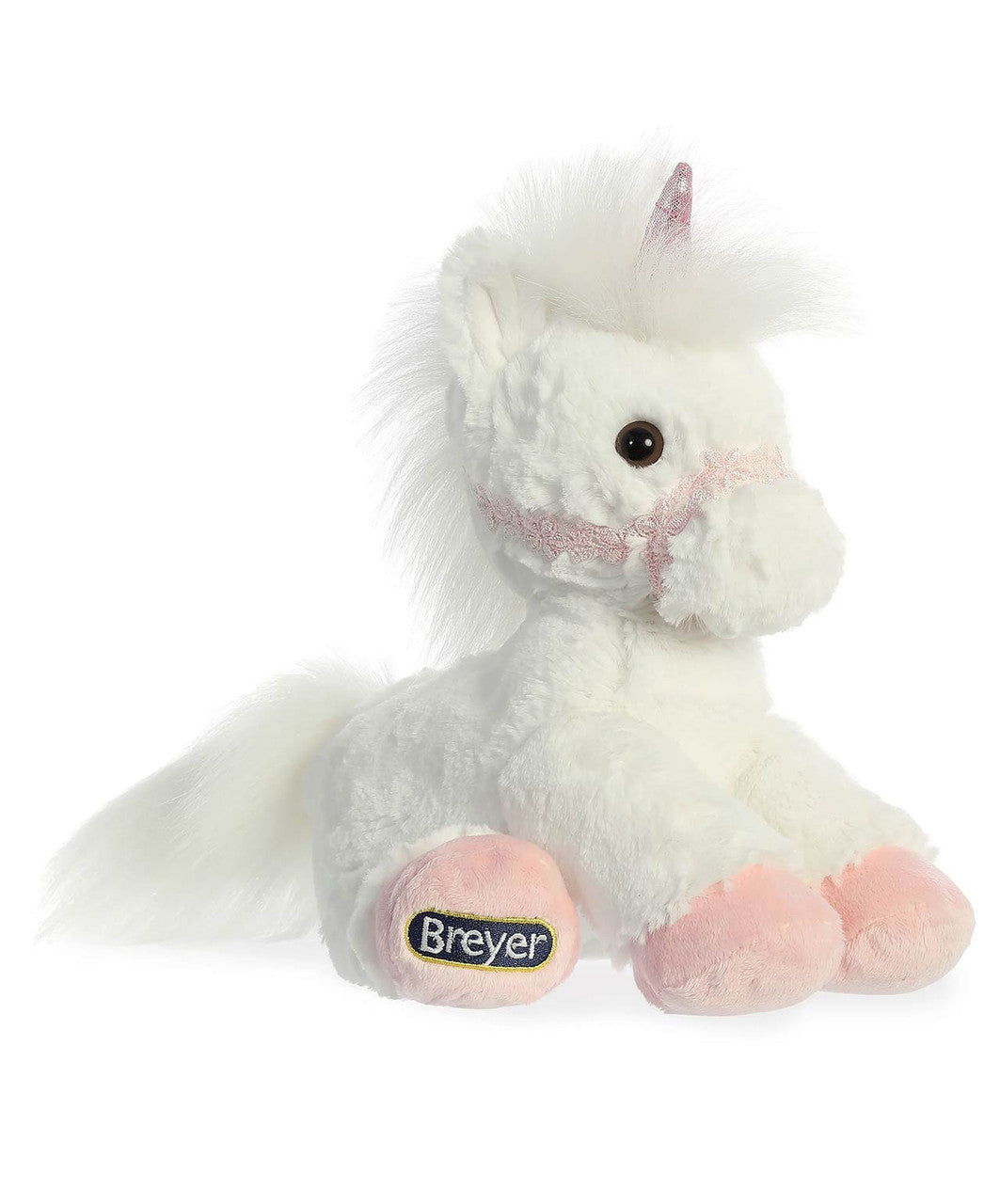 Aurora Plush Breyer Bridle Buddles White Pink Unicorn.