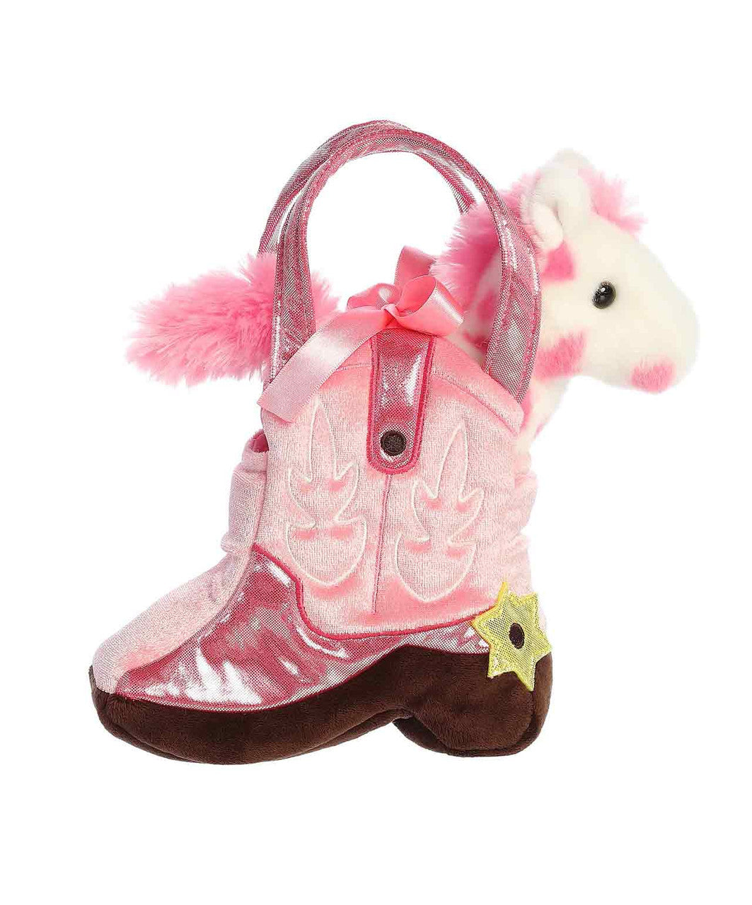 Aurora Plush Giddy Up Boot Pink.