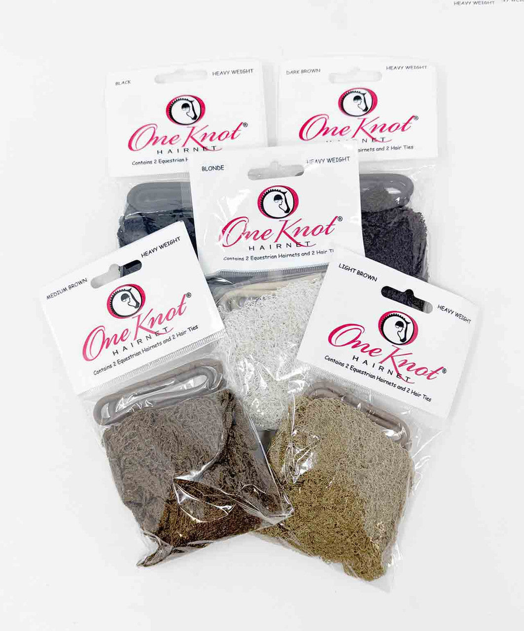 One Knot Heavyweight Hairnet (2 pack), assorted colours.