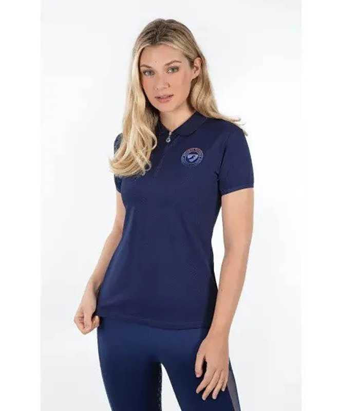 Shires Ladies Parsons Tech Polo in Dark Navy.