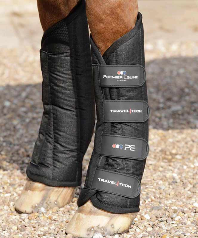 Premier Equine Travel-Tech Travel Boots, Black.