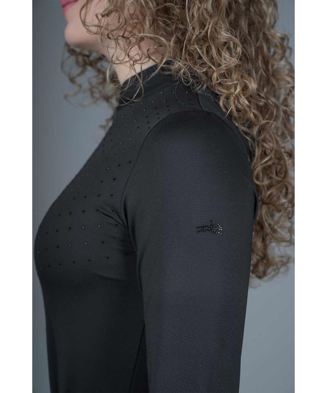 Schockemohle SPPolina Style Ladies Zippered Training Top, Black.