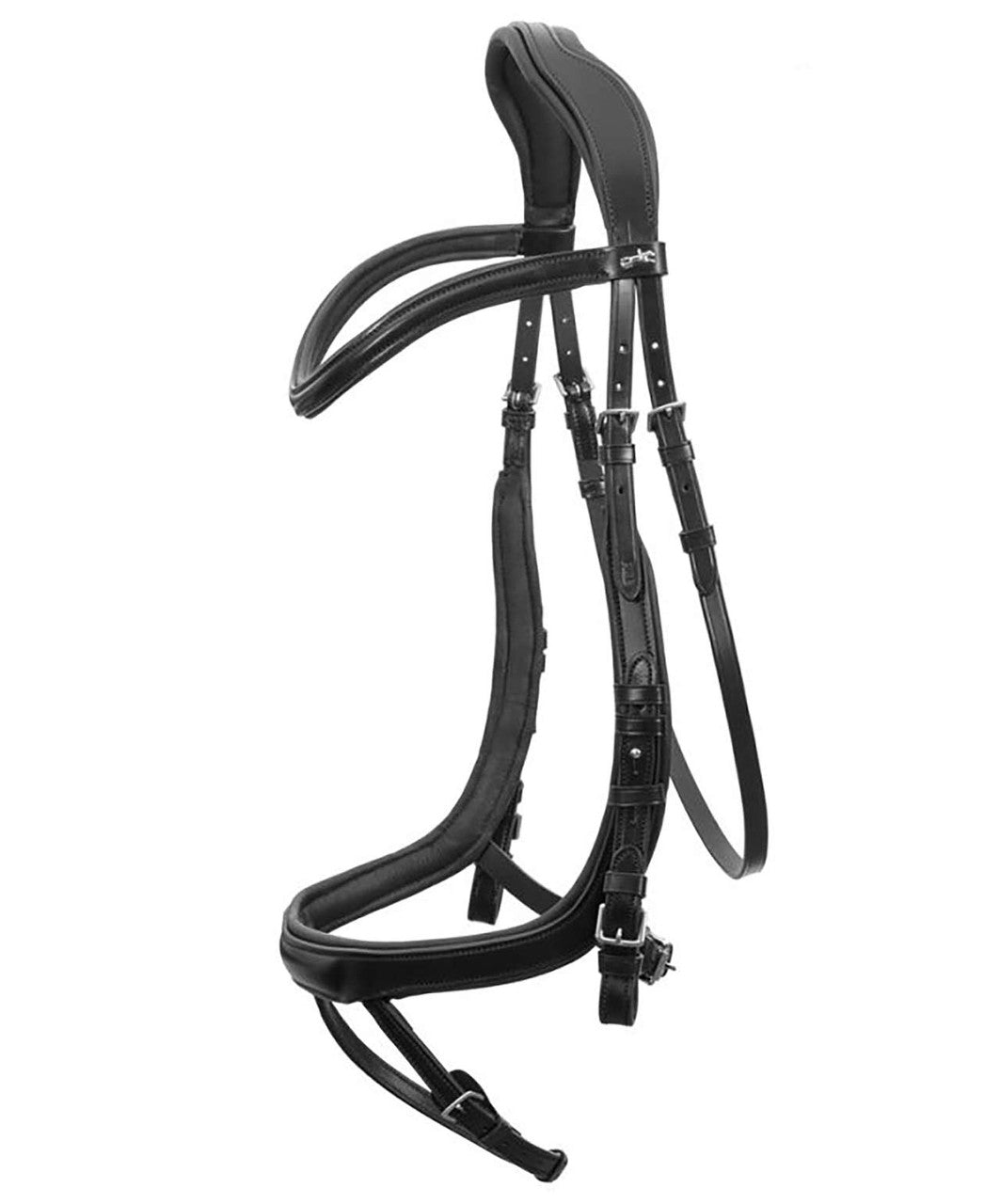 Schockemohle Equitus Alpha Anatomic Bridle, Black/Silver.